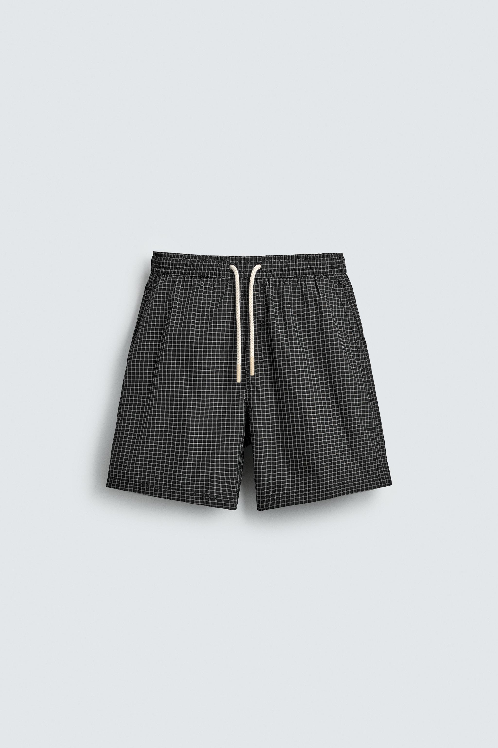 MAILLOT DE BAIN LONG À CARREAUX